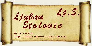 Ljuban Stolović vizit kartica